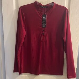 Men's Maroon Long Sleeve Shirt